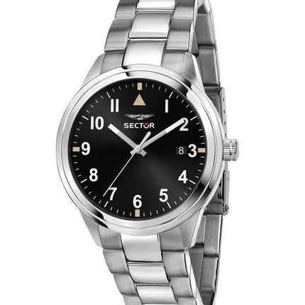 Montre pour femme Sector 670 date et heure en acier inoxydable cadran noir quartz R3253540014