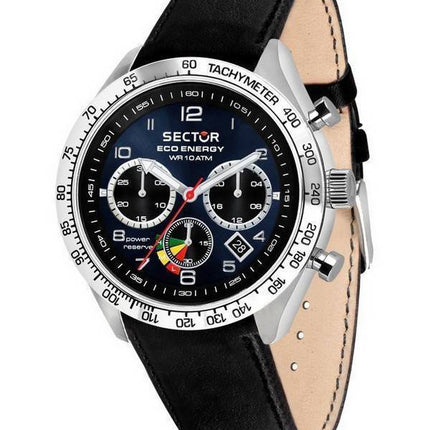 Sector 695 Chronograph Blue Sunray Dial Bracelet en cuir Quartz R3271613002 100M Montre pour homme