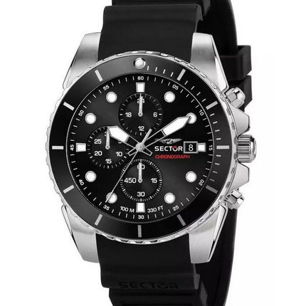 Sector 450 chronographe bracelet en plastique cadran noir quartz R3271776011 100M montre homme fr