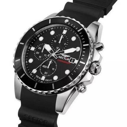 Sector 450 chronographe bracelet en plastique cadran noir quartz R3271776011 100M montre homme fr
