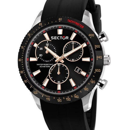 Montre Homme Sector 270 Chronographe Bracelet Silicone Cadran Noir Quartz R3271778001