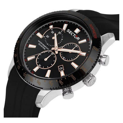 Montre Homme Sector 270 Chronographe Bracelet Silicone Cadran Noir Quartz R3271778001