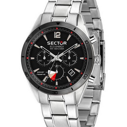 Montre pour homme Sector 770 chronographe cadran noir en acier inoxydable R3273616008 100M
