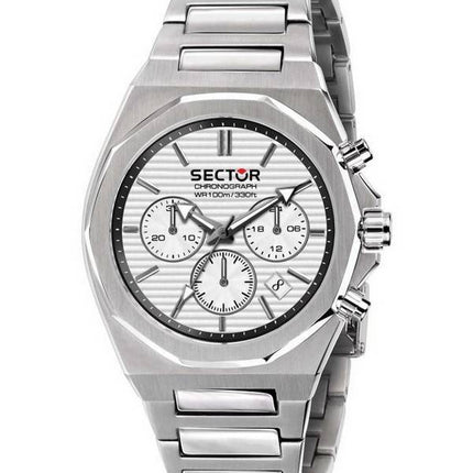 Sector 960 Chronographe Cadran Blanc Argent Acier Inoxydable Quartz R3273628004 100M Montre Homme