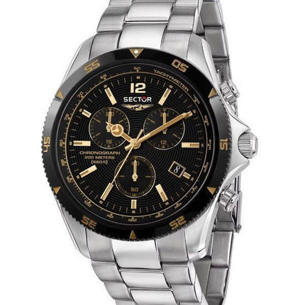 Sector 650 Chronographe Acier Inoxydable Cadran Noir Quartz Diver&#39,s R3273631001 200M Montre Homme