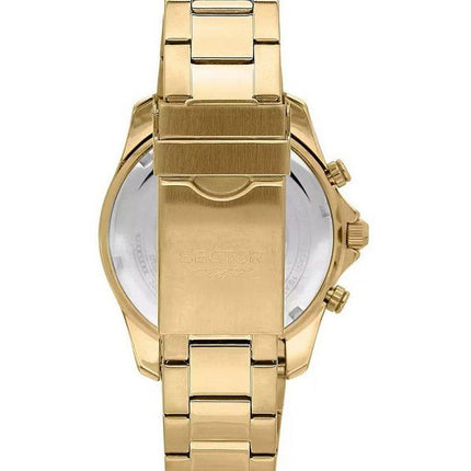 Sector 650 chronographe en acier inoxydable doré cadran noir quartz R3273631002 100M montre pour homme