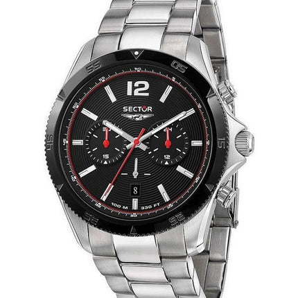 Sector 650 Chronographe Acier Inoxydable Cadran Noir Quartz R3273631004 100M Montre Homme