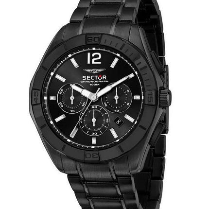 Sector 790 Chronographe Cadran Noir Acier Inoxydable Quartz R3273631004 100M Montre Homme