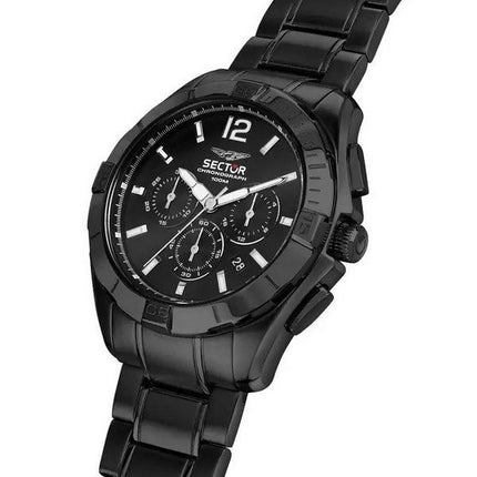 Sector 790 Chronographe Cadran Noir Acier Inoxydable Quartz R3273631004 100M Montre Homme