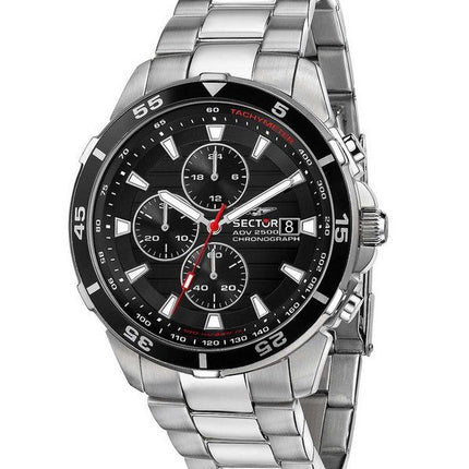 Sector ADV2500 Chronographe Acier Inoxydable Cadran Noir Quartz R3273643003 100M Montre Homme