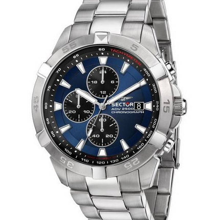 Sector ADV2500 Chronographe Cadran Bleu Acier Inoxydable Quartz R3273643004 100M Montre Homme