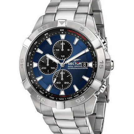 Sector ADV2500 Chronographe Cadran Bleu Acier Inoxydable Quartz R3273643004 100M Montre Homme