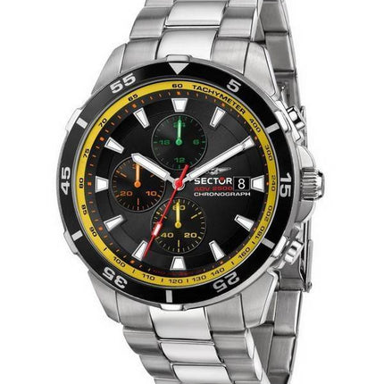 Sector ADV2500 Chronographe Cadran Noir Acier Inoxydable Quartz R3273643006 100M Montre Homme