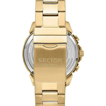 Sector ADV2500 Chronographe Acier Inoxydable Doré Cadran Noir Quartz R3273643008 100M Montre Homme