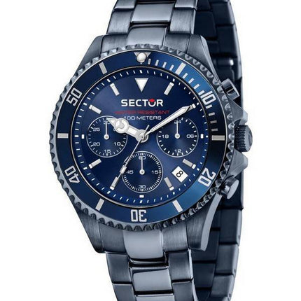 Montre Sector 230 Chronographe Cadran Bleu Foncé Acier Inoxydable Quartz R3273661026 100M Homme