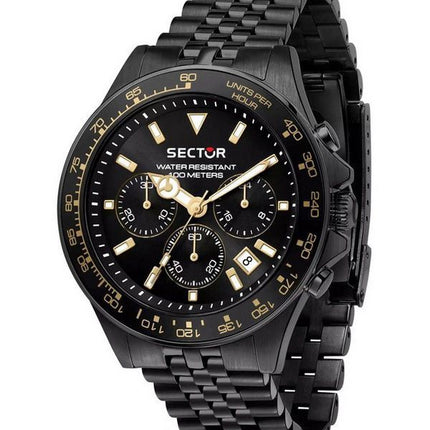 Sector 230 Chronographe Acier Inoxydable Cadran Noir Quartz R3273661029 100M Montre Homme