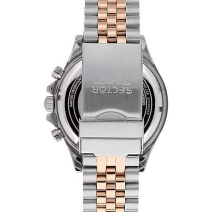 Sector 230 chronographe deux tons en acier inoxydable cadran noir quartz R3273661031 100M montre pour homme