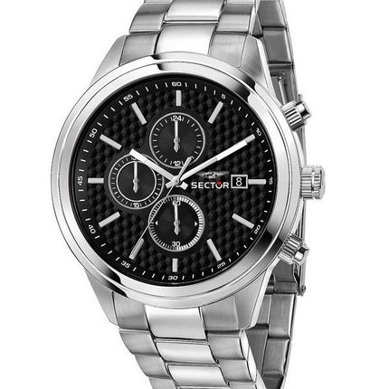 Montre pour homme Sector 670 chronographe en acier inoxydable avec cadran noir et quartz R3273740002