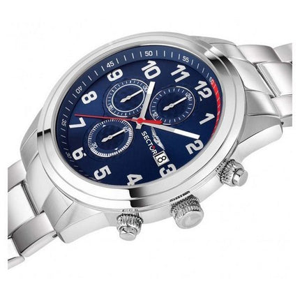 HORS Montre pour homme Sector 670 chronographe en acier inoxydable cadran bleu Quartz R3273740003
