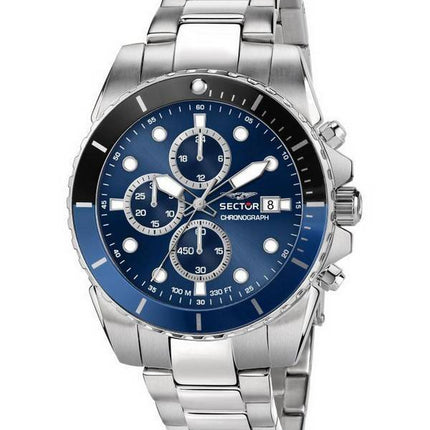 Montre pour homme Sector 450 Chronograph Blue Sunray Dial Acier inoxydable Quartz R3273776003 100M