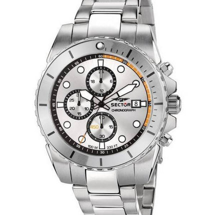 Montre pour homme Sector 450 Chronograph Silver Sunray Dial Acier inoxydable Quartz R3273776004 100M