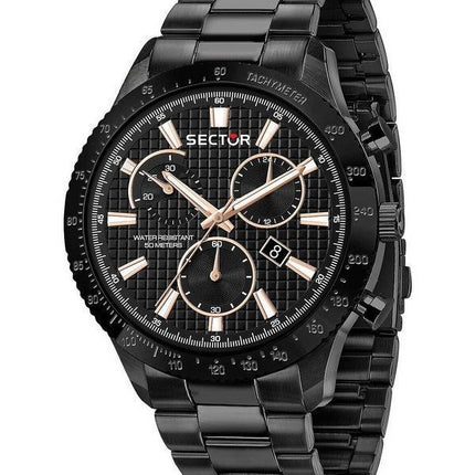 Montre pour homme Sector 270 chronographe en acier inoxydable avec cadran noir et quartz R3273778001
