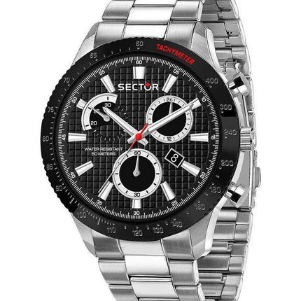Montre pour homme Sector 270 chronographe en acier inoxydable avec cadran noir et quartz R3273778002