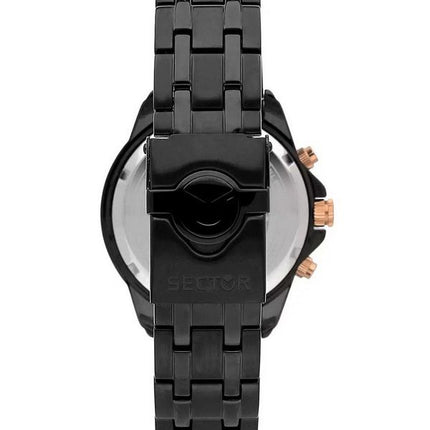 Sector SGE 650 Chronographe Acier Inoxydable Cadran Noir Quartz R3273962004 100M Montre Homme