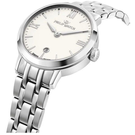 Montre Philip Watch Audrey en acier inoxydable avec cadran blanc et quartz R8253150514 pour femme