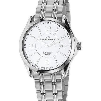 Montre pour homme Philip Watch Blaze en acier inoxydable avec cadran argenté et quartz R8253165009 100M