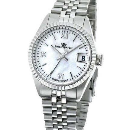 Montre pour femme Philip Watch Caribe Urban en acier inoxydable avec cadran blanc et quartz R8253597592 100M
