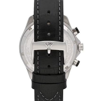 Montre pour homme Philip Watch Blaze chronographe bracelet en cuir cadran noir Quartz R8271665009 100M