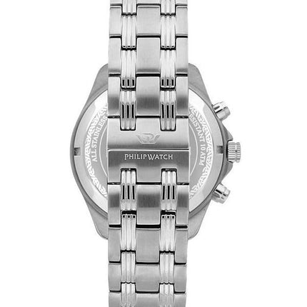 Montre pour homme Philip Watch Blaze chronographe en acier inoxydable avec cadran noir et quartz R8273665004 100M