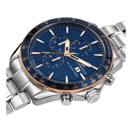 Montre pour homme Philip Watch Blaze chronographe en acier inoxydable avec cadran bleu à quartz R8273995006 100M