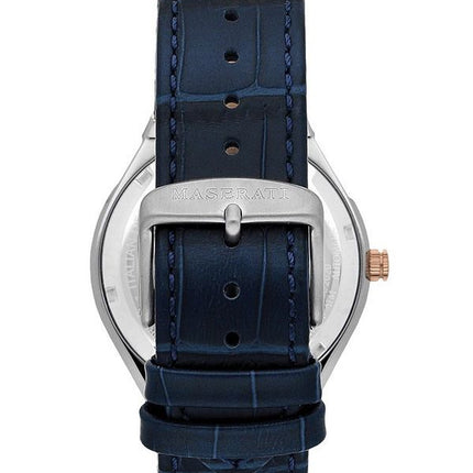 Maserati Stile édition limitée bracelet en cuir cadran blanc automatique R8821142001 100M montre pour homme