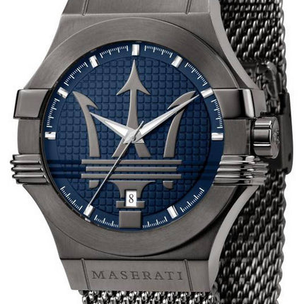 Maserati Potenza Cadran Bleu Acier Inoxydable Quartz R8853108005 100M Montre Homme