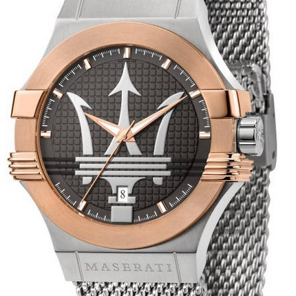 Maserati Potenza Cadran Gris Acier Inoxydable Quartz R8853108007 100M Montre Homme