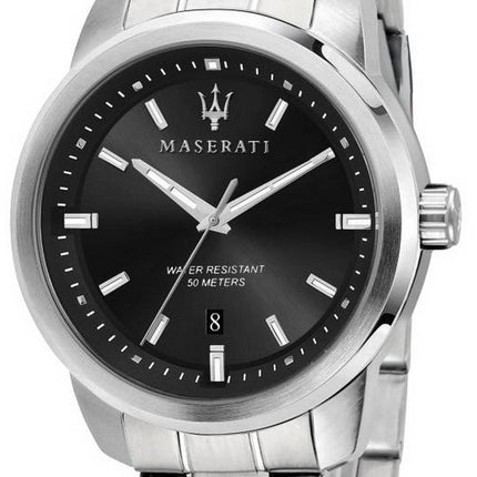 Maserati Successo Cadran Noir Acier Inoxydable Quartz R8853121006 Montre Homme