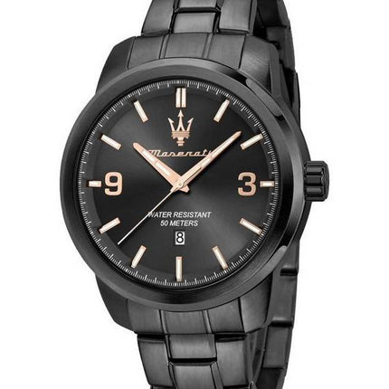 HORS Montre Homme Maserati Successo Acier Inoxydable Cadran Noir Quartz R8853121008