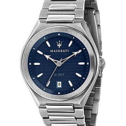 HORSMontre pour homme Maserati Triconic cadran bleu Ã  quartz R8853139002 100M