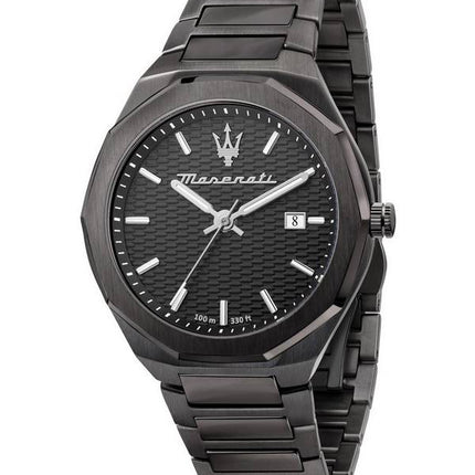Montre Homme Maserati Stile Cadran Noir Acier Inoxydable Quartz R8853142001 100M