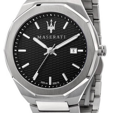 Maserati Stile Cadran Noir Acier Inoxydable Quartz R8853142003 100M Montre Homme