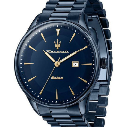 HORS Montre Homme Maserati Tradizione Cadran Bleu Solaire Quartz R8853146003 100M