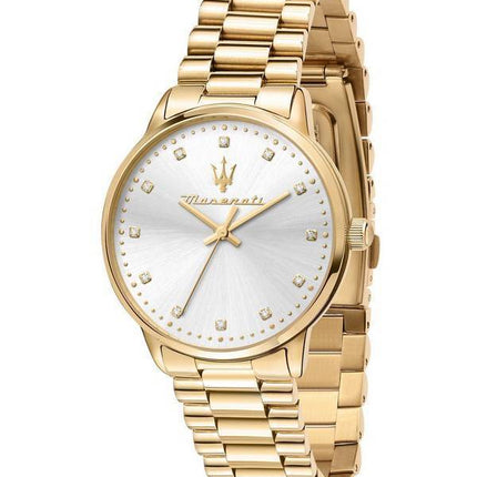 Maserati Royale Diamond Accents Cadran argenté Quartz R8853147503 Montre pour femme