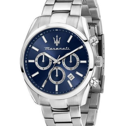 HORS Montre Homme Maserati Attrazione Chronographe Acier Inoxydable Cadran Bleu Quartz R8853151005