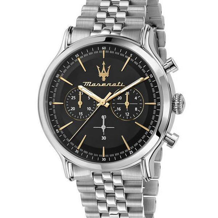 HORS Montre Homme Maserati Epoca Chronographe Cadran Noir Quartz R8873618017 100M