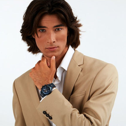 Montre pour homme Maserati Successo Lifestyle Blue Edition Chronographe en acier inoxydable Cadran bleu Quartz R8873618032 100M