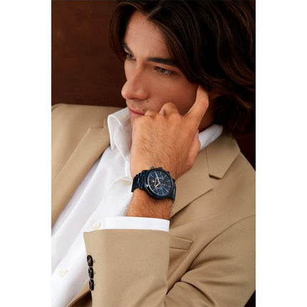 Montre pour homme Maserati Successo Lifestyle Blue Edition Chronographe en acier inoxydable Cadran bleu Quartz R8873618032 100M