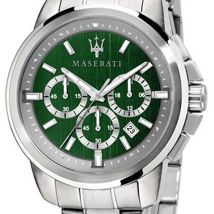 Montre Homme Maserati Successo Chronographe Cadran Vert Acier Inoxydable Quartz R8873621017