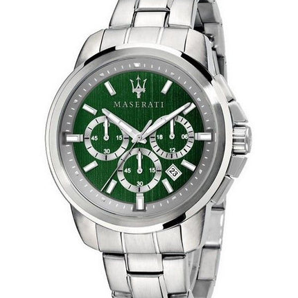 Montre Homme Maserati Successo Chronographe Cadran Vert Acier Inoxydable Quartz R8873621017